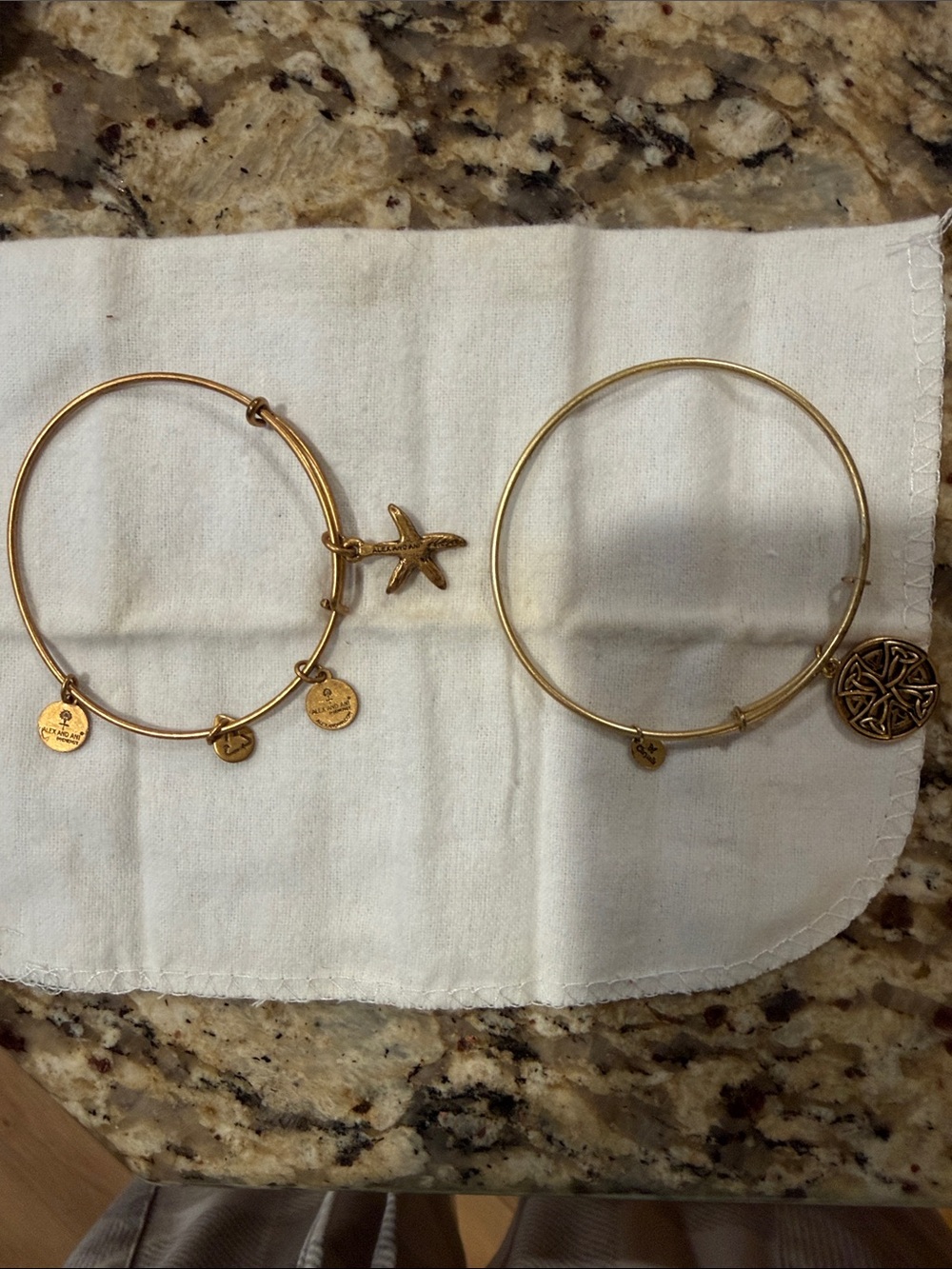 Alex & Ani expandable Bangle Starfish Charm Bangle Bracelet & Path of Life